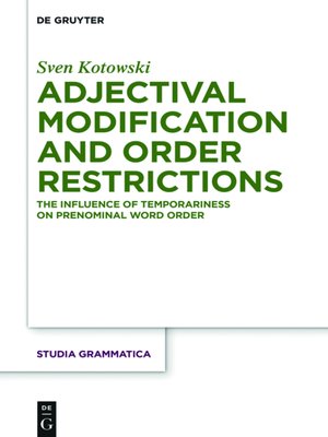 cover image of Adjectival Modification and Order Restrictions